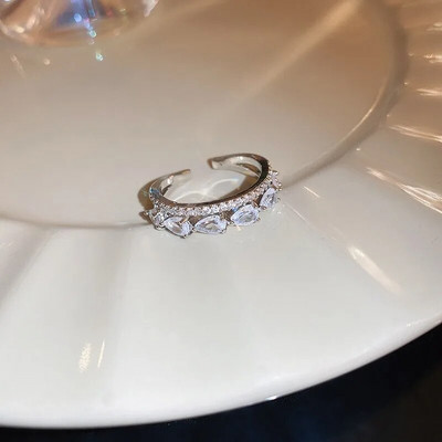 Új érkezett divatgyűrűk női metálparti divatos szív esküvői zenekarok, amelyek minden kompatibilis gyűrűt beállítanak női ékszerekhez