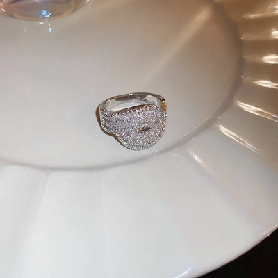 Új érkezett divatgyűrűk női metálparti divatos szív esküvői zenekarok, amelyek minden kompatibilis gyűrűt beállítanak női ékszerekhez