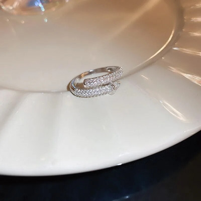 Új érkezett divatgyűrűk női metálparti divatos szív esküvői zenekarok, amelyek minden kompatibilis gyűrűt beállítanak női ékszerekhez