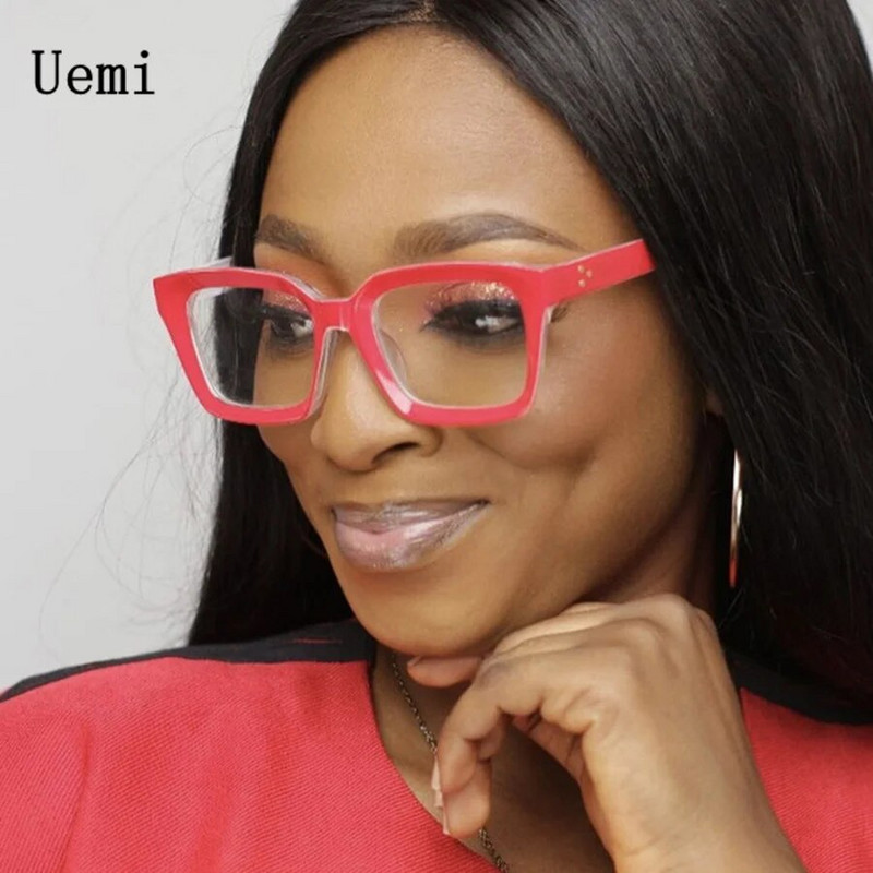 Νέα ρετρό τετράγωνα γυαλιά Anti Blue Light για Γυναικεία Ανδρικά Vintage Reading Clear Computre Ροζ Μπλε Μαύρα Γυαλιά Γυαλιά Σκελετοί Lentes O