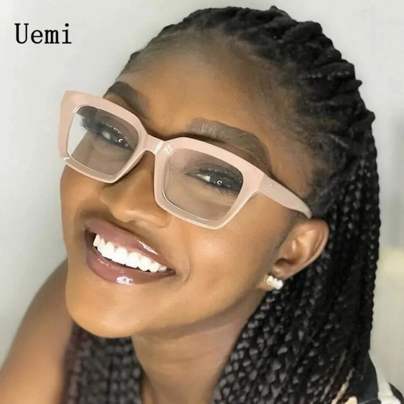 Νέα ρετρό τετράγωνα γυαλιά Anti Blue Light για Γυναικεία Ανδρικά Vintage Reading Clear Computre Ροζ Μπλε Μαύρα Γυαλιά Γυαλιά Σκελετοί Lentes O