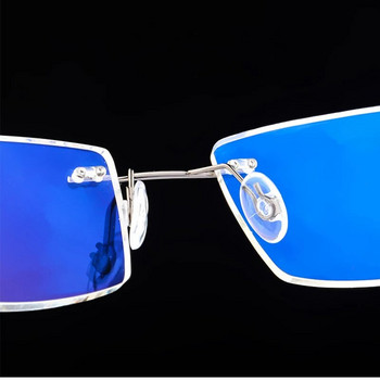 Компютърни очила без рамки Мъжки очила против синя светлина Дамски очила за игри с метална рамка UV400 Оптични сгъваеми очила