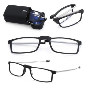 Φορητά πτυσσόμενα γυαλιά ανάγνωσης Anti Blue Light με Θήκη Ανδρικά Γυναικεία Μεταλλικά Μικρά Γυαλιά Presbyopia Γυαλιά Hyperopia