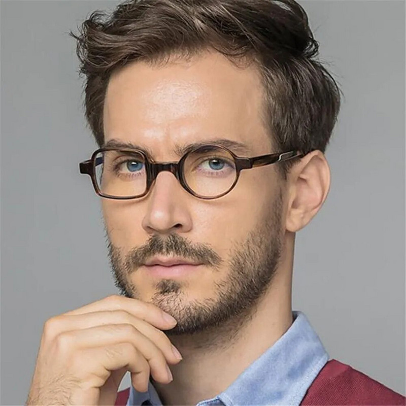 Retro leoparda asimetriskas apaļas un kvadrātveida lasīšanas brilles sievietēm un vīriešiem Presbiopijas brilles hiperopijas brilles gados vecākiem cilvēkiem