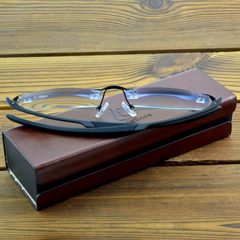 Луксозни очила за четене Tr90 без рамки, правоъгълни, прости диамантени изрязани, многослойно покритие, мъже, жени, +0,75 до +4