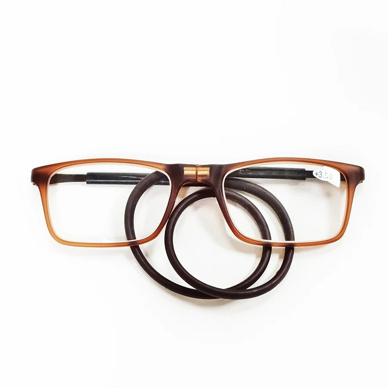 Hot Sales TR90 Magnetic Hang Neck Long Temples Vīriešu sieviešu lasīšanas brilles