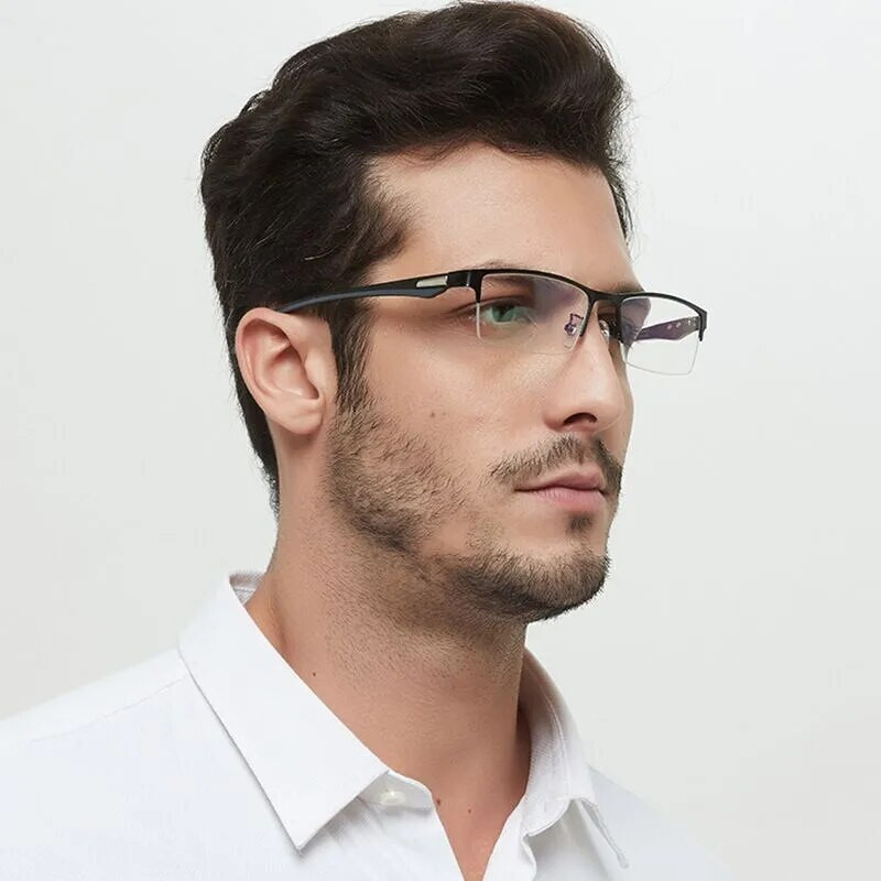 Vīriešu progresīvās daudzfokālās lasīšanas brilles unisex vintage TR90 elastīgas fotohromas brilles biznesa presbiopijas brilles