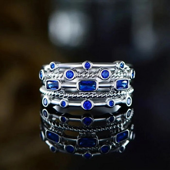 Huitan луксозни сини/зелени кубични циркониеви дамски пръстени за сватба, годежна церемония, парти, благородна дама, пръстен, модни бижута