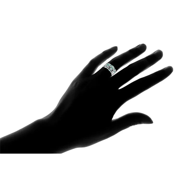 Prabangūs „Huitan“ mėlyni / žali kubiniai cirkonio žiedai moterims, skirti vestuvių sužadėtuvių ceremonijos vakarėliui „Noble Lady“ pirštų žiedas, madingi papuošalai