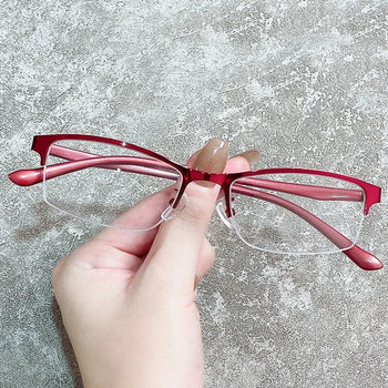 Γυναικεία γυαλιά μυωπίας Γυναικεία γυαλιά μισού σκελετού Αντι-μπλε φως Συνταγογραφούμενα γυαλιά Ανδρικά τελειωμένα γυαλιά -1,0 έως -4,0 αναγνώστες μπλε φωτός