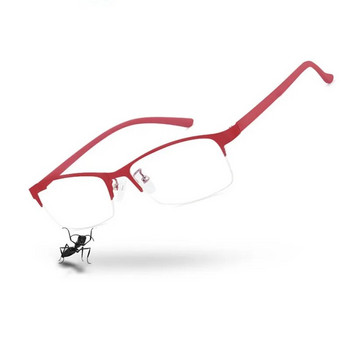 Дамски очила за късогледство Дамски диоптрични очила с половин рамка против синя светлина Мъжки завършени очила -1.0 до -4.0 четци за синя светлина