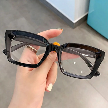 1 бр. Големи очила за четене с квадратни рамки Мъжки дамски модни ултра леки очила с висока разделителна способност за пресбиопия Диоптър 0~+3,0