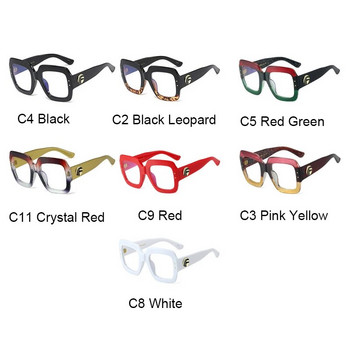 Υπερμεγέθη τετράγωνα γυαλιά ανάγνωσης Anti Blue Light Γυναικεία γυαλιά πολυτελείας μάρκας Υπολογιστής Γυαλιά ανάγνωσης πρεσβυωπίας 0 έως +6.0