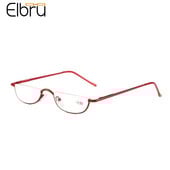 Elbru maži pusiau rėmeliai skaitymo akiniai Itin lengvi spyruokliniai akiniai, nešiojami asmeniniai akiniai madingi ikislaugių akiniai unisex