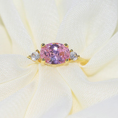 Vjenčano prstenje za žene Jednostavan višebojni ovalni cirkon svijetlo zlatne boje Veleprodaja nakita za mladenke Poklon prijateljstva R865