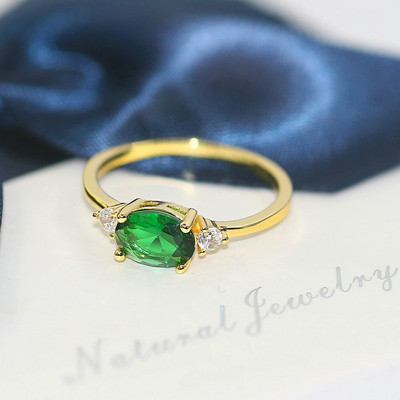 Vjenčano prstenje za žene Jednostavan višebojni ovalni cirkon svijetlo zlatne boje Veleprodaja nakita za mladenke Poklon prijateljstva R865