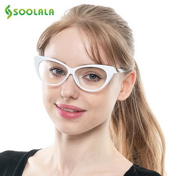 SOOLALA Котешки очила за четене Дамски леки очила за четене с пресбиопия +0,5 0,75 1,0 1,25 1,5 1,75 2,0 2,5 3,0 3,5 4,0
