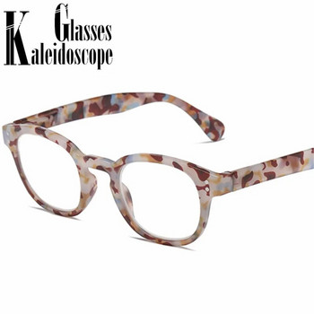 +1,0 +1,5 +2,0 +2,5 Нова печатна рамка Очила за четене Жени Мъже Кръгли очила за пресбиопия Компютърно зрение Очила с диоптър