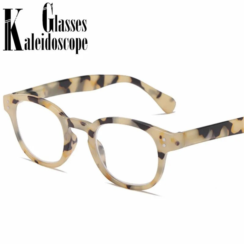 +1,0 +1,5 +2,0 +2,5 Naujas spausdinimo rėmelis Skaitymo akiniai Moteriški Vyrai Apvalūs Presbyopia Akiniai Kompiuterinio matymo dioptrijų akiniai