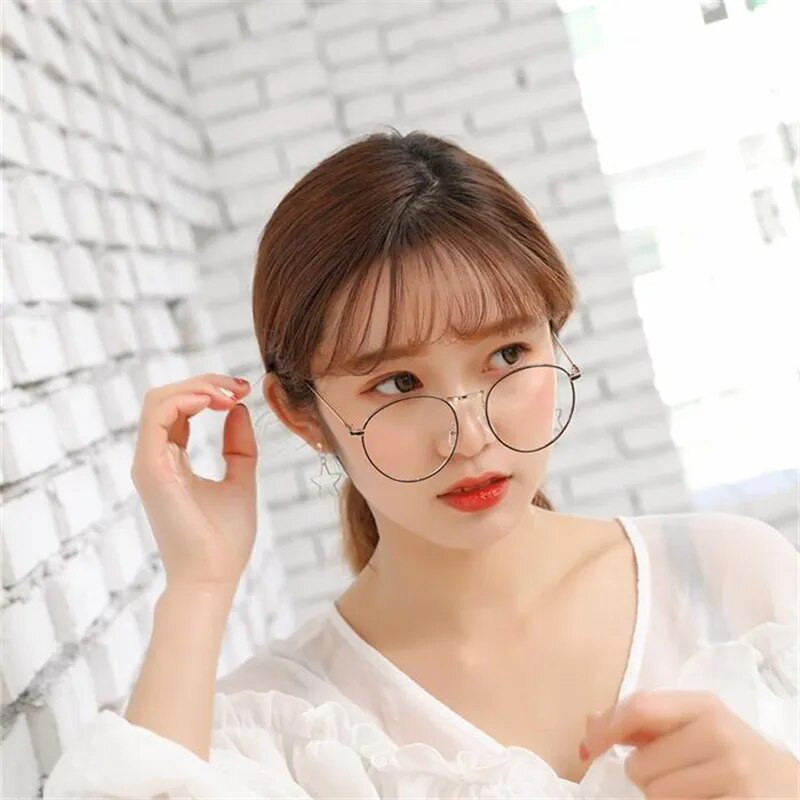 Sieviešu apaļo metāla briļļu rāmis ar grādu vīriešiem īpaši vieglas tuvredzības brilles -0,5 -1 -1,5 -2 -2,5 -3 -3,5 -4 -4,5 -5 -6,0