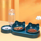 0,5L kassitoidukauss automaatne söötja 3-ühes veejaotur Lemmiklooma koeratoidu konteiner Joogi tõstetud alus Nõukauss Lemmikloomatarbed