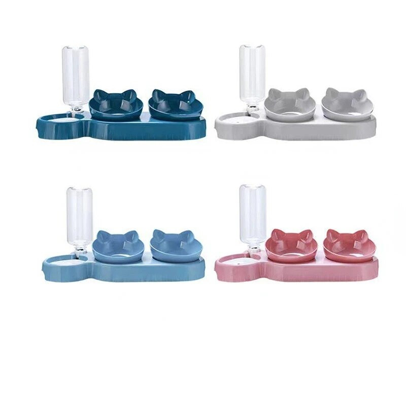 0,5L kassitoidukauss automaatne söötja 3-ühes veejaotur Lemmiklooma koeratoidu konteiner Joogi tõstetud alus Nõukauss Lemmikloomatarbed