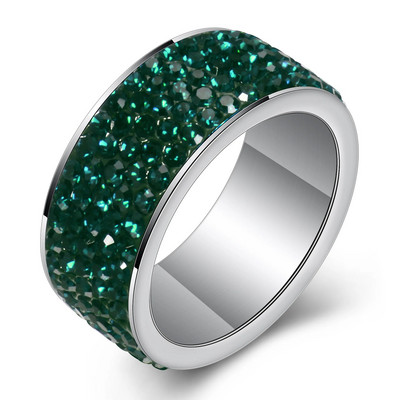 Modyle Fashion teljes kristályból nagy karikagyűrűk nőknek Romantikus rozsdamentes acél gyűrű Bague Femme aranyszínű női gyűrű