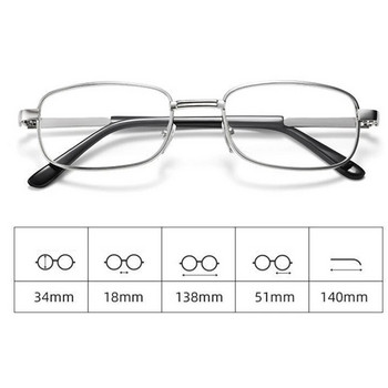 NYWOOH Очила за четене с истински стъклени лещи Мъже Жени Квадратни очила с пълна рамка с пресбиопия Очила против надраскване с диоптър +1,5 2,0 2,5