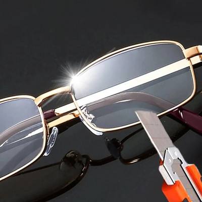 NYWOOH Real Glass Lasīšanas brilles Vīriešiem Sieviešu Kvadrātveida pilna kadra Presbyoptic Brilles Pretskrāpējumiem Dioptriju brilles +1,5 2,0 2,5