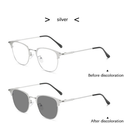 Photochromic Anti Blue Light Brilles Vīriešiem Sievietēm Metāls Kvadrātveida Optiskais Rāmis Datorbrilles Parastās Brilles Oculos Lunette 2023