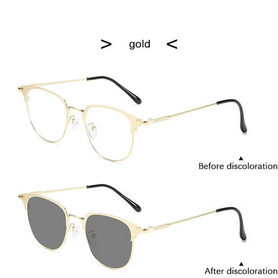 Photochromic Anti Blue Light Brilles Vīriešiem Sievietēm Metāls Kvadrātveida Optiskais Rāmis Datorbrilles Parastās Brilles Oculos Lunette 2023