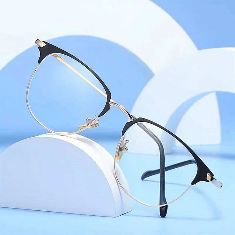 Photochromic Anti Blue Light Brilles Vīriešiem Sievietēm Metāls Kvadrātveida Optiskais Rāmis Datorbrilles Parastās Brilles Oculos Lunette 2023