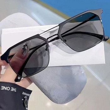 Ανδρικά τετράγωνα φωτοχρωμικά γυαλιά μυωπίας διπλής δέσμης σκελετό UV αποχρώσεις γυαλιά ηλίου για ανδρικά Unisex γυαλιά κοντινής όρασης 0 έως -6.0