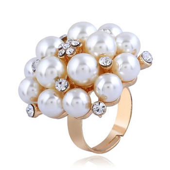 Ευρώπη και Αμερική δημοφιλή κοσμήματα δημοφιλές μόδας δαχτυλίδι δείκτη με άνοιγμα ρυθμιζόμενο μαργαριτάρι δαχτυλίδι