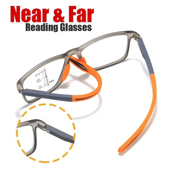 Свръхлеки TR90 Спортни очила за пресбиопия Анти-синя светлина Мултифокални очила за четене Мъже Жени Прогресивни близо далечни очила