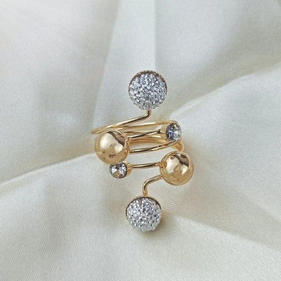 Modes lielizmēra vairāku mākslīgo pērļu gredzens, neregulāri savīti ģeometriski atvērti pirkstu gredzeni sievietēm, meitenēm kāzu ballīšu rotaslietas