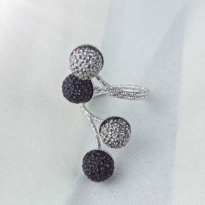 Modes lielizmēra vairāku mākslīgo pērļu gredzens, neregulāri savīti ģeometriski atvērti pirkstu gredzeni sievietēm, meitenēm kāzu ballīšu rotaslietas