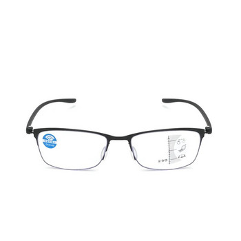 IENJOY Мултифокални очила за четене с половин рамка за мъже TR Прогресивни бифокални очила Синя светлина Пресбиопични очила 1.0 2.0 3.0