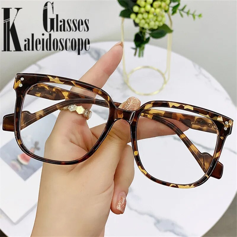 Ruudukujulised lühinägelikkusprillid Naiste meeste ülisuured retseptiga lühinägelikud prillid dioptritega miinus -1,0 -1,5 -2,0 kuni -6,0