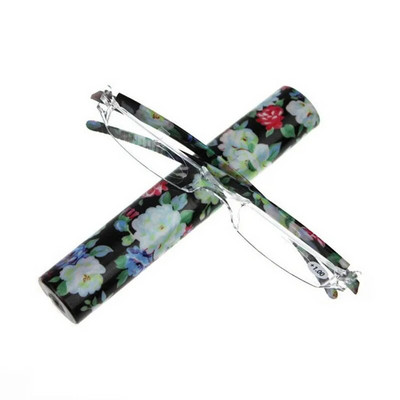 Sieviešu Flower Presbyopia Lasīšanas briļļu futrālis Stiprums 1,0 1,5 2,0 līdz 4,0 viegls dators Integrally E 008