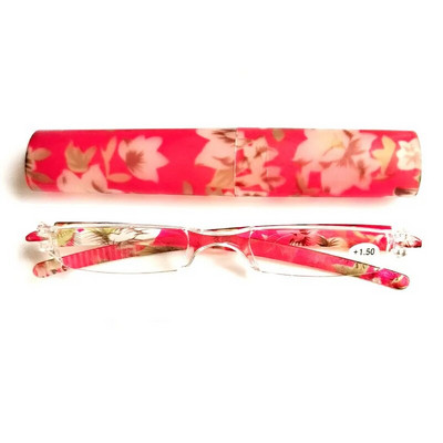 Sieviešu Flower Presbyopia Lasīšanas briļļu futrālis Stiprums 1,0 1,5 2,0 līdz 4,0 viegls dators Integrally E 008