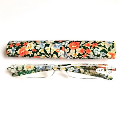 Sieviešu Flower Presbyopia Lasīšanas briļļu futrālis Stiprums 1,0 1,5 2,0 līdz 4,0 viegls dators Integrally E 008