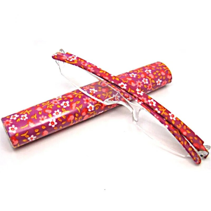 Sieviešu Flower Presbyopia Lasīšanas briļļu futrālis Stiprums 1,0 1,5 2,0 līdz 4,0 viegls dators Integrally E 008