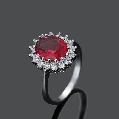 Išskirtiniai prabangūs sidabro spalvos inkrustuoti mėlynai cirkonio žiedas nuotakos sužadėtuvių priėmimo vestuvių atminimo papuošalai