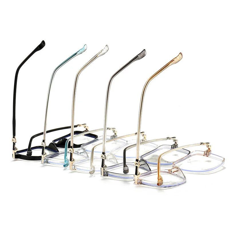 Ahora Ultralight TR90 Anti Blue Light lasīšanas briļļu rāmis caurspīdīgs kvadrātveida lielizmēra Prebyopia brilles unisex 0+1.0...+4.0