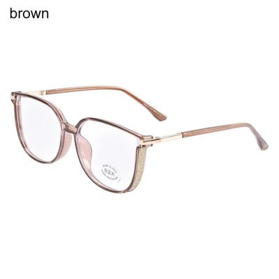 2023 Ultra Light Fashion TR90 Frame Anti Blue Light Akiniai Moteriški Blizgantys kvadratiniai Rėmai Dervos lęšiai Akiniai Akiniai очки