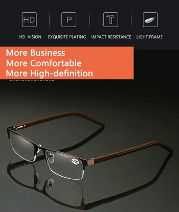 BOYSEEN Μυωπία από κράμα τιτανίου Γυαλιά Μη σφαιρικά 12 επικαλυμμένα μείον φακοί Business Myopia Glasses -0,5 -1,0 -1,25