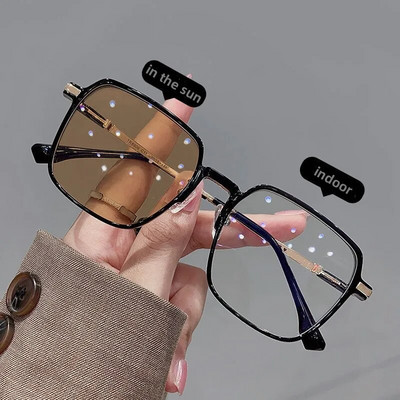 Ochelari fotocromatici inteligenți pentru doamne cu dioptrie minus Ochelari de soare care schimbă culoarea în aer liber Ochelari de vedere cu prescripție pentru miopie la modă