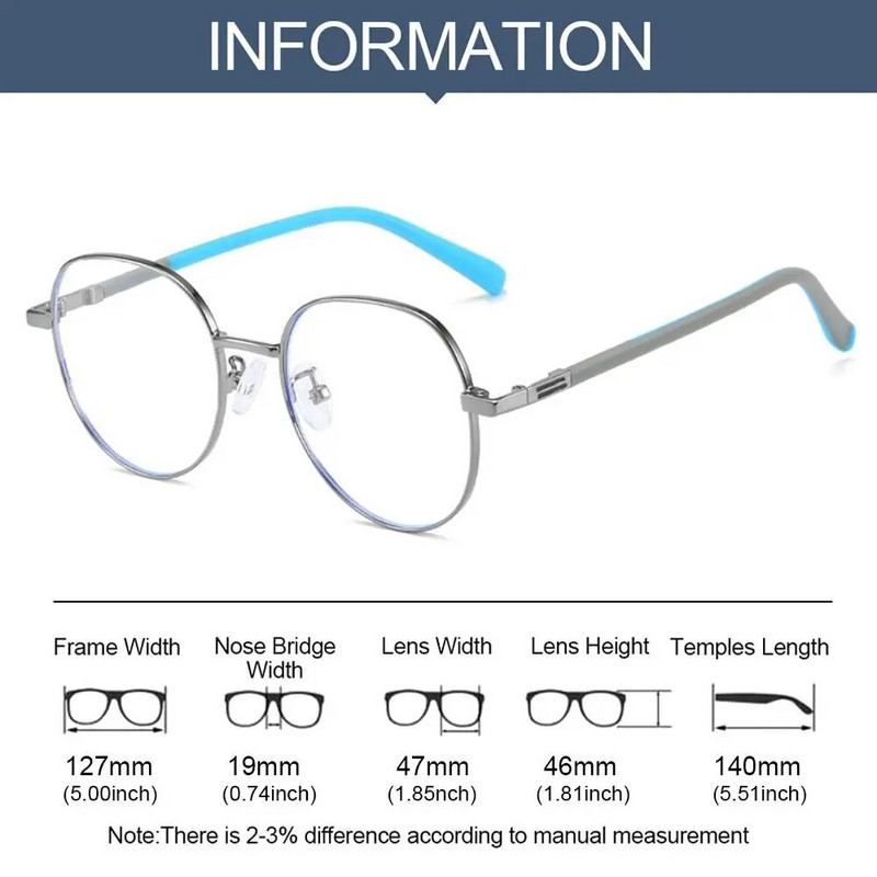 Anti-sinine hele lasteprillid lastele läbipaistvad prillid poisid tüdrukud arvuti silmade kaitse prillid ülikerge raam