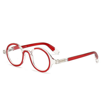 KLASSNUM Винтидж очила за четене с кръгла рамка Жени Мъже Очила за пресбиопия, блокиращи синя светлина, далекогледство +1,0~+4,0